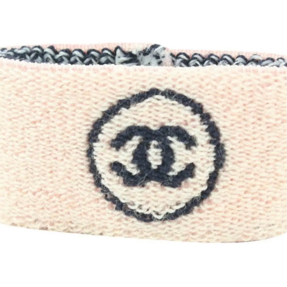 Chanel Pink X Black Gym Wristband Sweatband - Picture 3 of 5